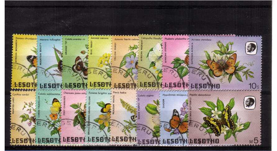 Butterflies - Superb fine used set of sixteen.