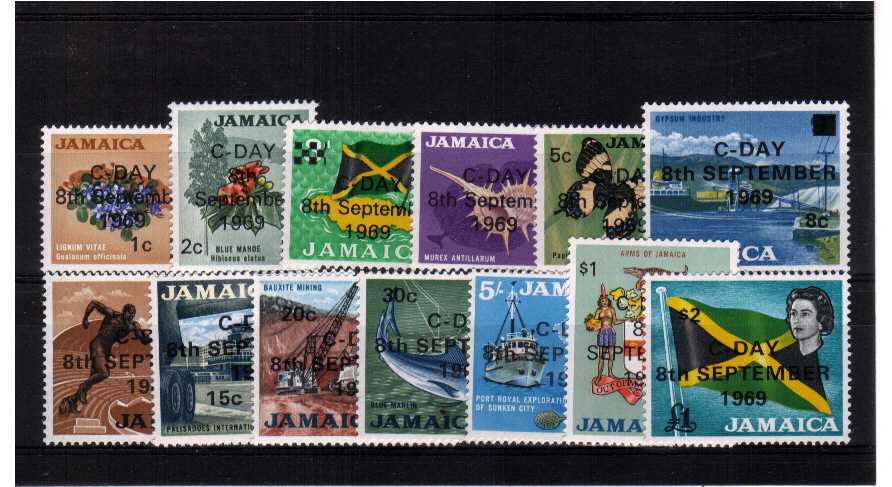 Decimal Currency Overprint set of thirteen superb unmounted mint.