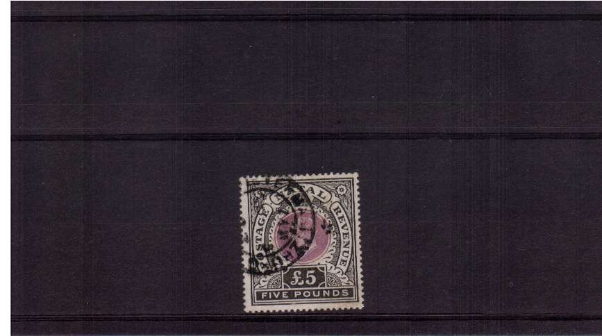 5 Mauve and Black cancelled with a double ring CDS. SC Cat 700
<br/><b>QQIG</b>