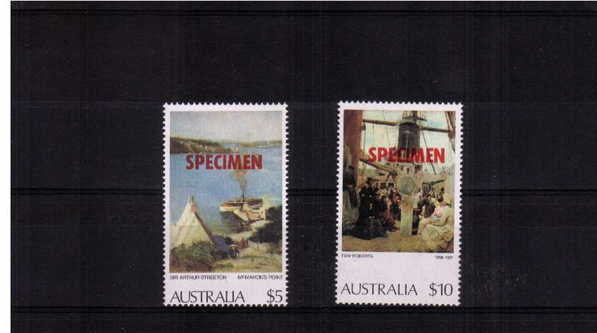 The $5 and $10 definitives overprinted ''SPECIMEN'' in Red superb unmounted mint