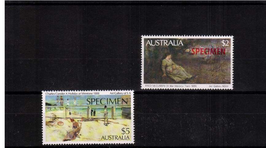 $2 & $5 definitive set of two overprinted ''SPECIMEN'' superb unmounted mint.