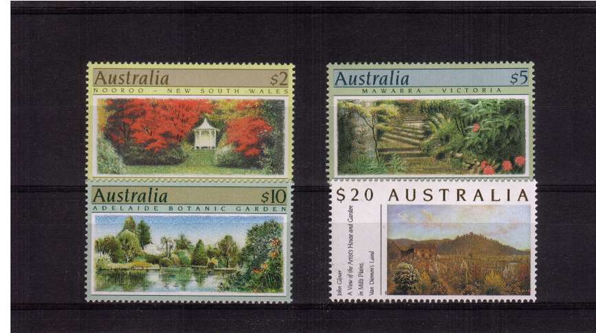 ''Gardens'' High Values definitive set of four superb unmounted mint