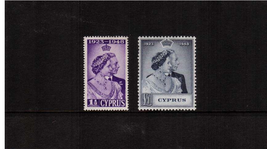 The 1948 Royal Silver Wedding set of two fine lightly mounted mint.<br/><b>SEARCH CODE: 1948RSW<br/><b>QDX</b>