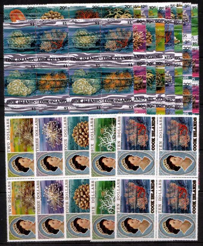 Corals - A superb unmounted mint set of seventy seven in blocks of four. Rare in blocks!
<br/><b>QZQ</b>