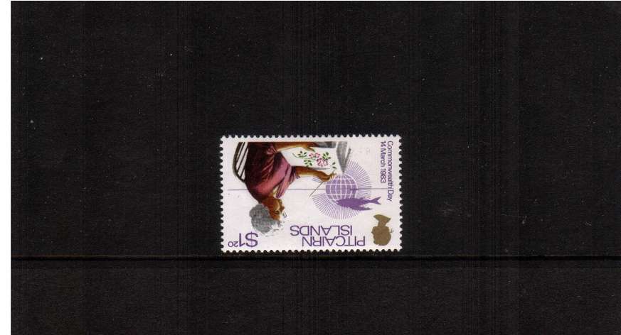 $1.20 Commonwealth Day single superb unmounted mint showing INVERTED WATERMARK<br/><b>ZQA</b>