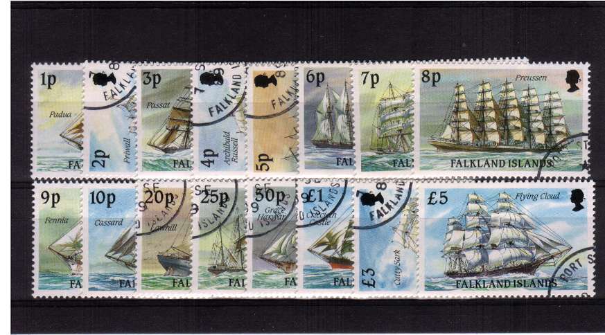 The Sailing Ships complete set of sixteen superb fine used.
<br/><b>ZQJ</b>