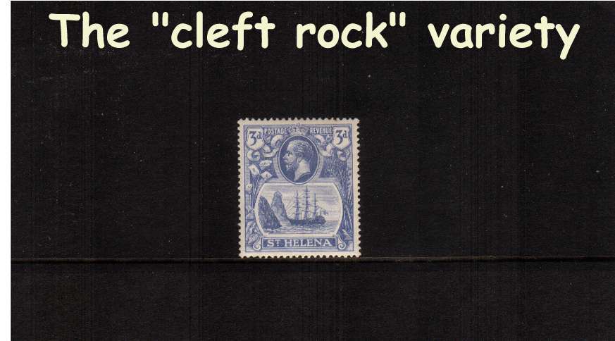 A fine lightly mounted mint stamp showing the illustrated variety ''cleft rock'' 

<br/><b>ZQG</b>