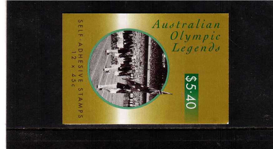 $5.40 Australian Olympic Legends complete booklet