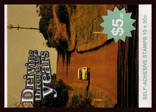 $5.00 Driving through the Years mixed designs complete unfolded flat booklet 
