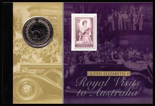 Royal Visits to Australia combined stamp and coin Premium booklet - rare! 

