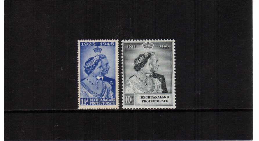 the 1948 Royal Silver Wedding set of two lightly mounted mint.<br/><b>SEARCH CODE: 1948RSW</b><br/><b>BBM</b>