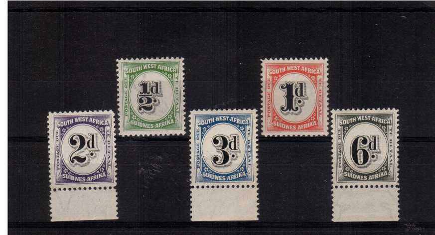 The billingually inscribed Postage Due set of five superb unmounted mint.
<br/><b>AQA</b>