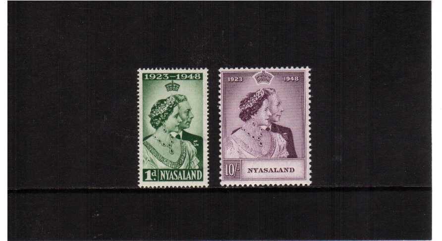 the 1948 Royal Silver Wedding set of two lightly mounted mint.<br/><b>SEARCH CODE: 1948RSW</b>