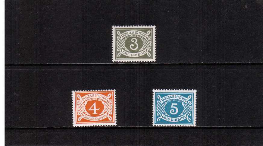 POSTAGE DUE - No Watermark set of three superb unmounted mint