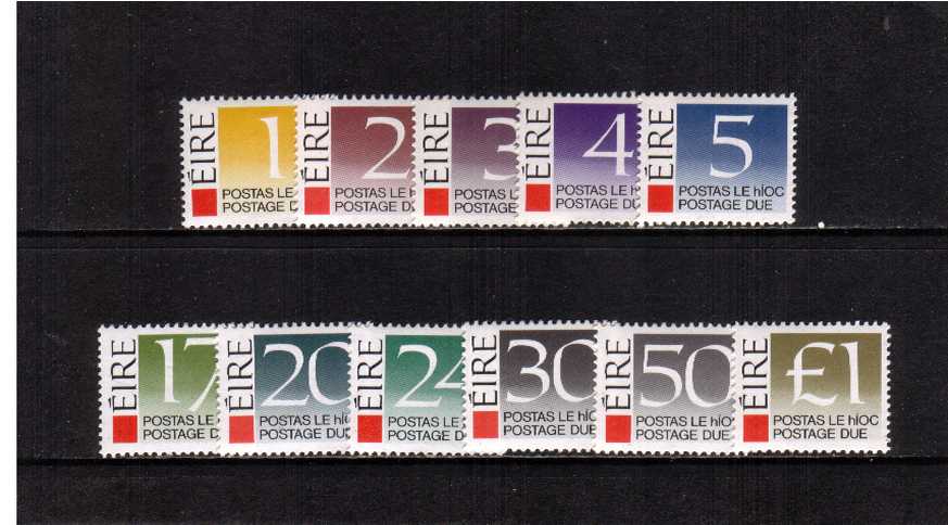 POSTAGE DUE - ''EIRE'' new designs set of eleven superb unmounted mint