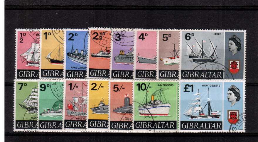 Ships - A superb fine used set of fifteen.
<br/><b>BBJ</b>