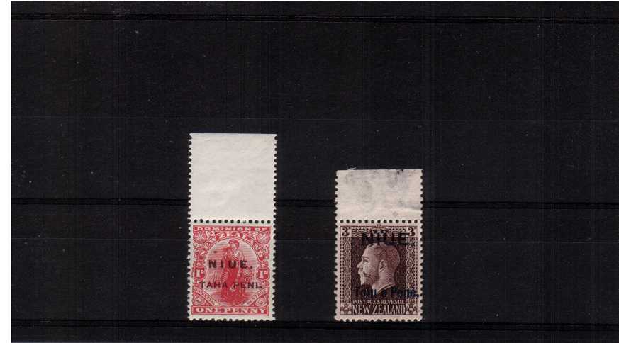 A superb unmounted mint top marginal set of two. Rare unmounted!
<br/><b>ZKH</b>