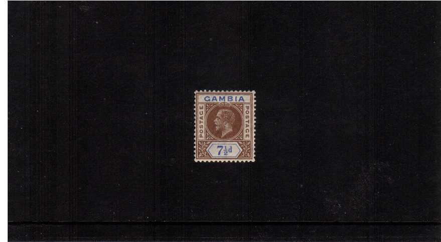 The 7絛 Brown and Blue Watermark Multiple Script CA superb unmounted mint <br/>showing the variety WATERMARK REVERSED 
<br/><b>ZKL</b>