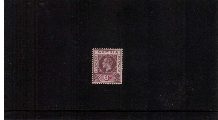 The 6dDull and Bright Purple Watermark Multiple Script CA superb unmounted mint<br/> 
showing the variety WATERMARK REVERSED 

<br/><b>ZKL</b>