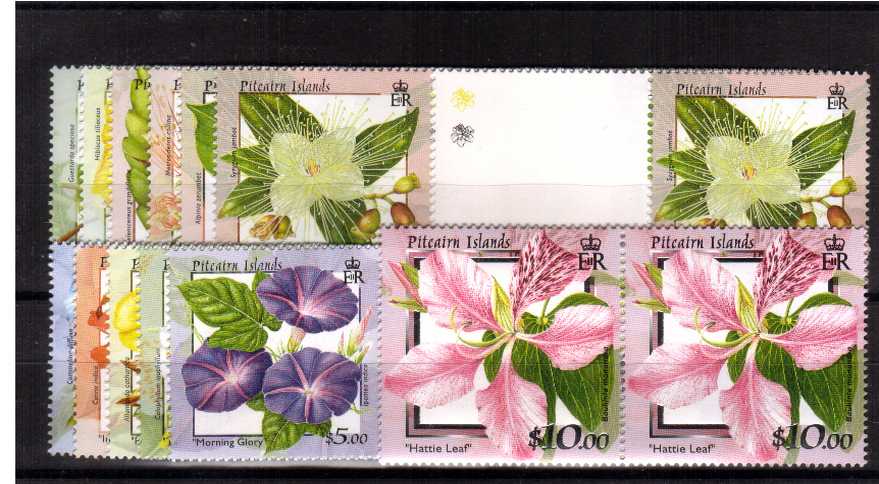 The Flowers set of twelve superb unmounted mint in gutter pairs. Note the top value was not issued as a gutter.
<br><b>ZKP</b>