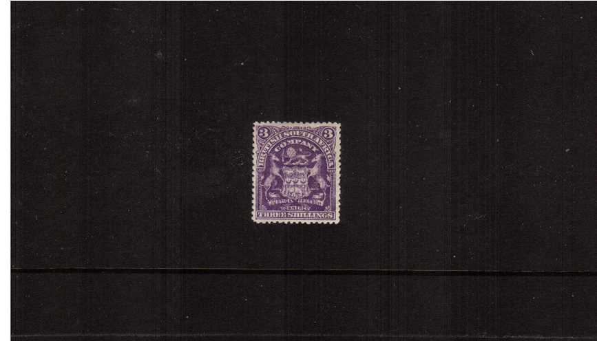 3/- Deep Violet<br/>
A loverly lightly mounted mint stamp with a bright frssh colour and perfect centering. Stunning!
<br><b>ZKS</b>