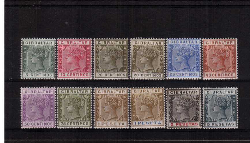 The Spanish Currency set of twelve -  almost all are superb unmounted mint with only two being mounted. (SG 31 and 32)
