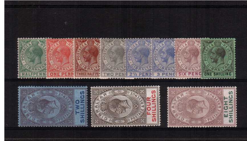 The Watermark Multiple Script ''CA'' set of eleven lightly mounted mint with some being unmounted mint.