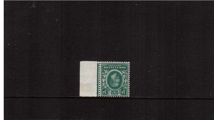 a Green - A very lightly mounted mint marginal single<br/>clearly showing an INVERTED WATERMARK. 
<br><b>ZKU</b>