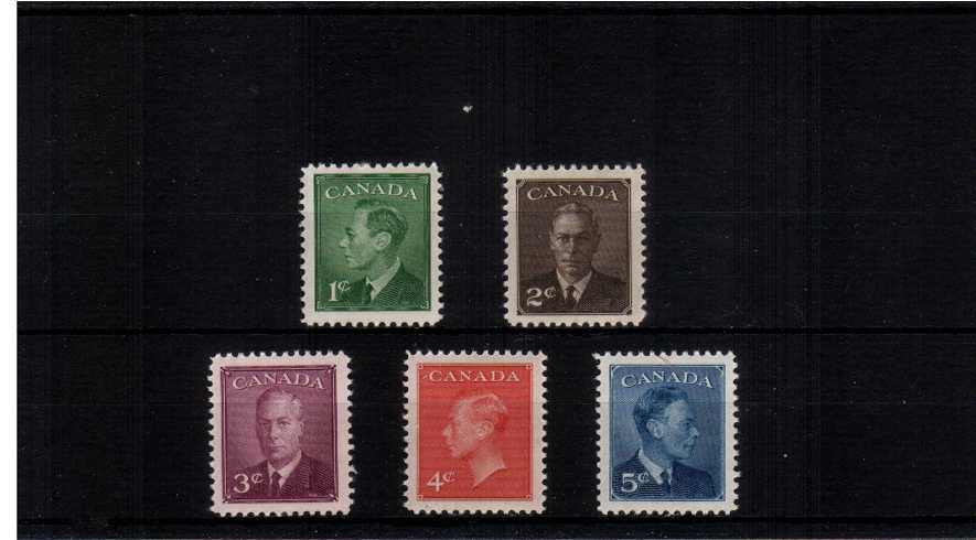 The ''redrawn'' set of five superb unmounted mint.
<br/><b>BBP</b>
