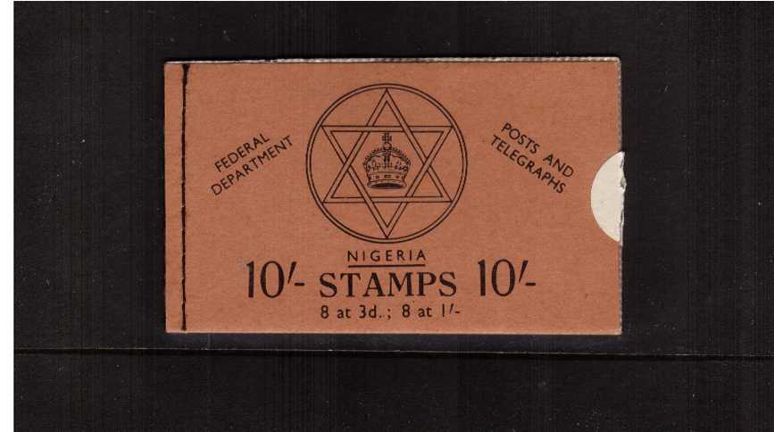 10/- Black on Bluff cover booklet