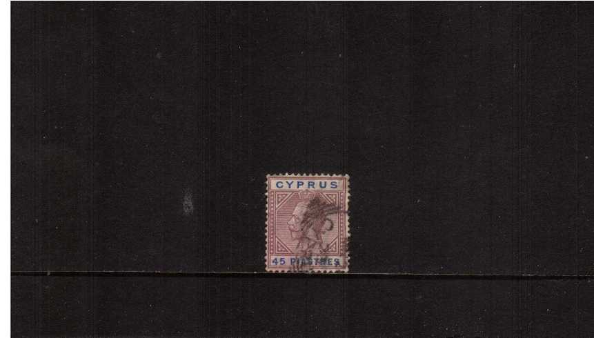 45pi Dull Purple and Ultramarine - Multiple Crown<br/>A spacefiller stamp with a small tear NE corner. SG Cat 160
