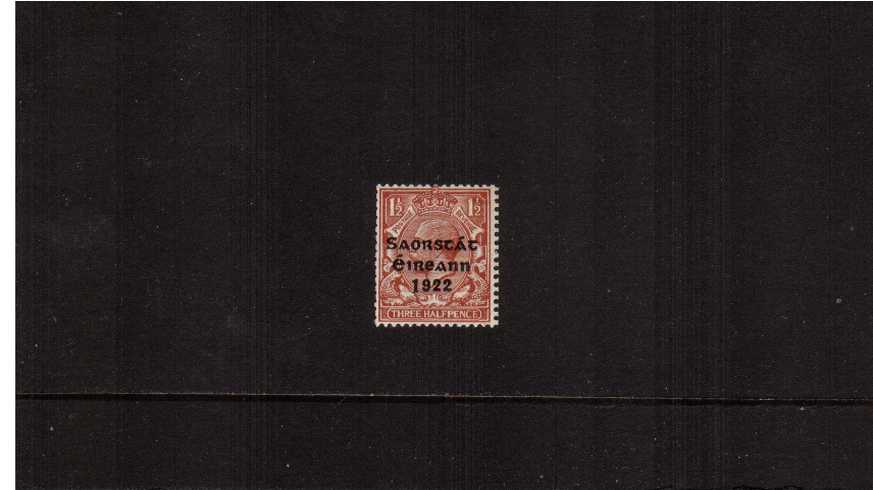1d Chestnut coil join single superb unmounted mint showing the variety ''long ''1'' in ''1922''. 

<br/><b>ZDZ</b>