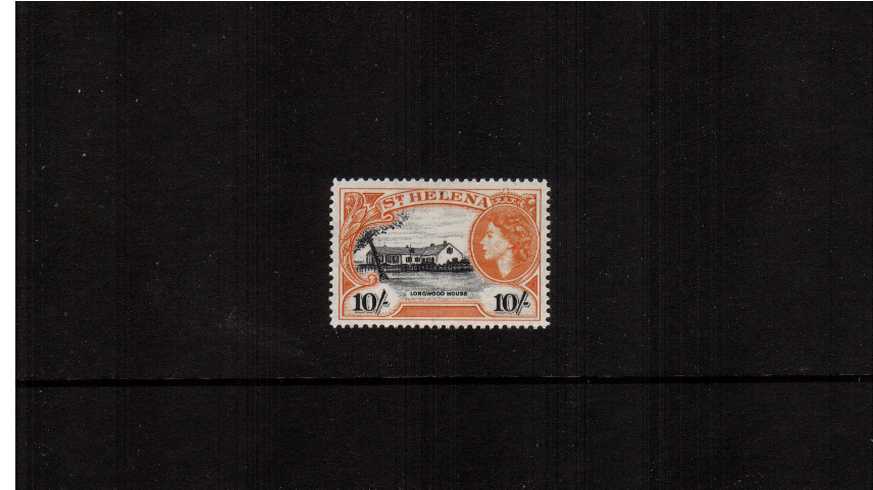 10/- Black and Yellow-Orange. The key value to the set superb unmounted mint.
<br/><b>ZDZ</b>