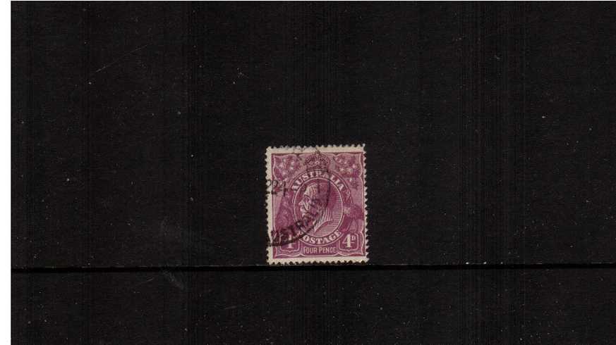 4d Violet<br/>A fine used single cancelled with part CDS.