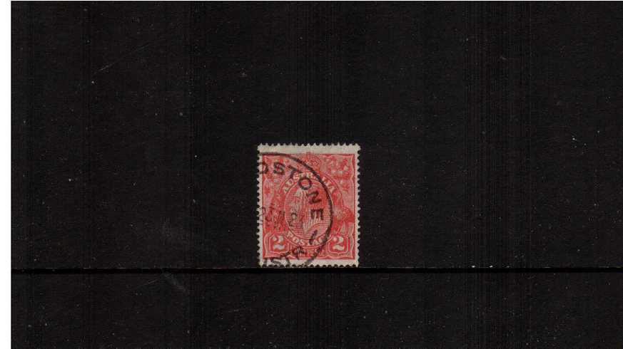 2d Dull Rose-Scarlet<br/>A superb fine used stamp cancelled with a crisp CDS. Lovely!