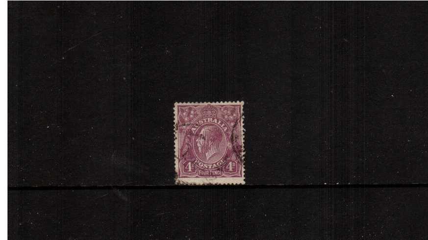 4d Violet <br/>A good used single with some nibbled perforations at foot