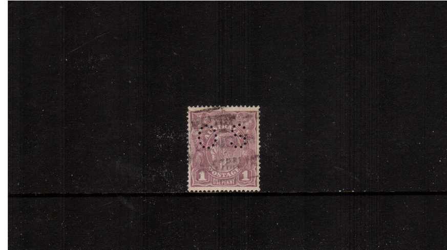 1d Violet<br/>A good used single  perforated ''O S''