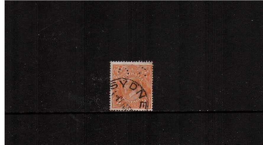 2d Brown-Orange<br/>A good used single cancelled with a part CDS perforated ''O S''