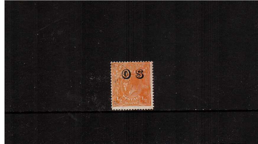 d Orange<br/>A good used single cancelled with a part CDS overprinted  ''O S''
