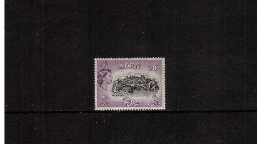20/- Black and Deep Lilac superb unmounted mint  definitive single.<br><b>XCX</b>