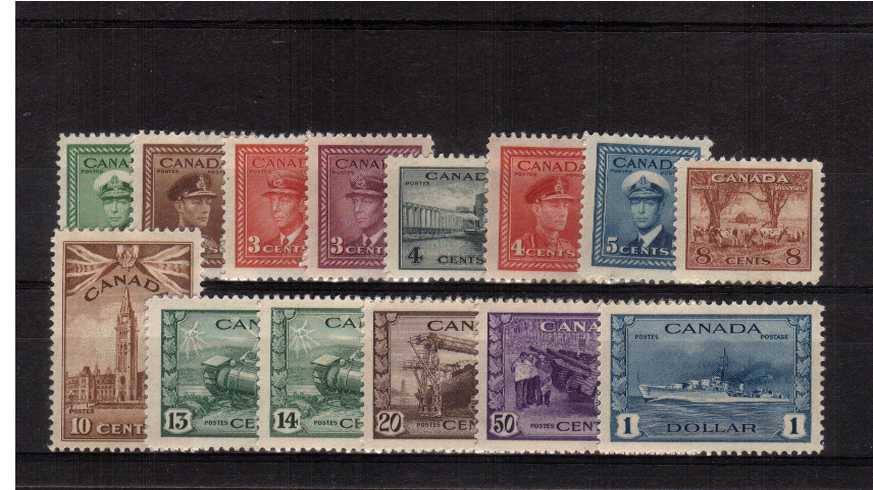 The ''War Effort'' set of fourteen lightly mounted mint.
<br><b>BBP</b>
