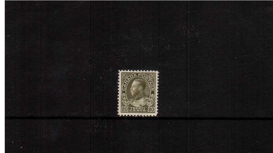 20c Olive ''Admiral'' Issue<br/>
A very,very lightly mounted mint with a mere trace of a hinge. Very pretty!
<br/><b>XQX</b>