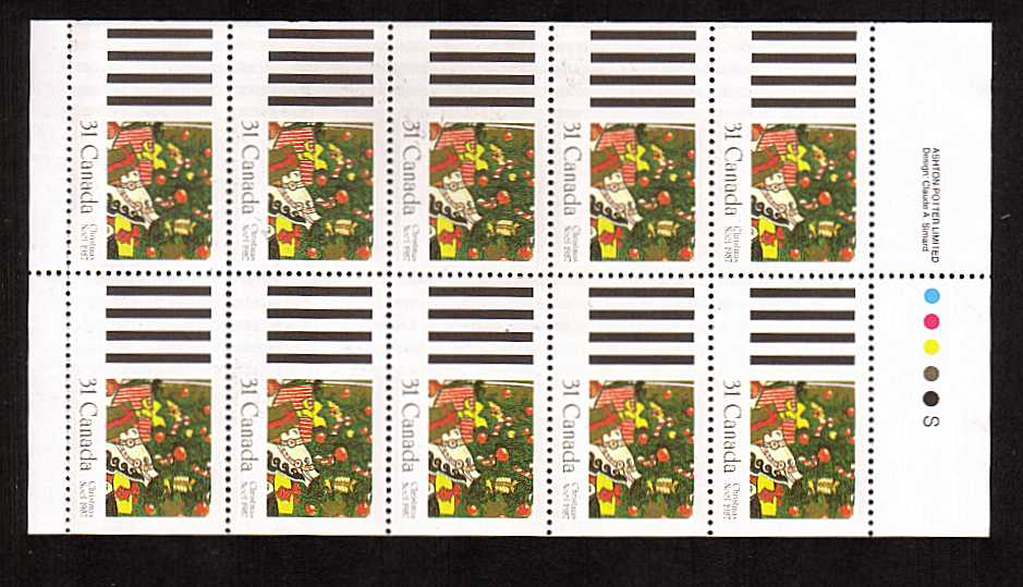 Christmas - Christmas Plants<br/>
Booklet pane of ten superb unmounted mint.
<br><b>XQX</b>