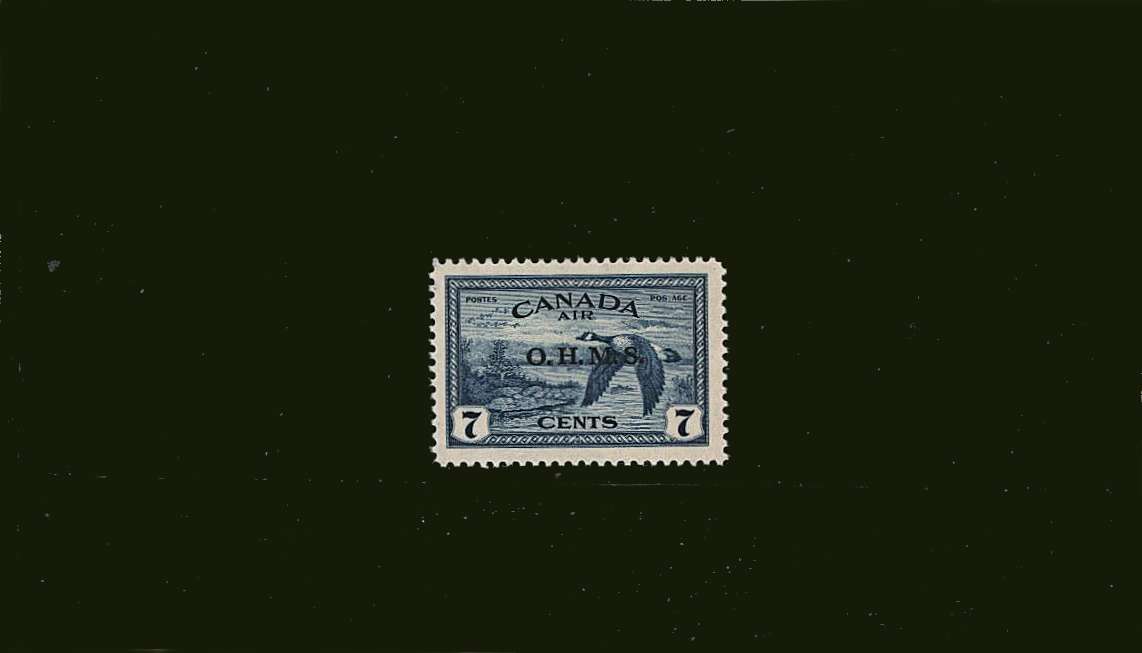 7c definitive - ''AIR'' single with O.H.M.S. overprint<br><b>BBJ</b>