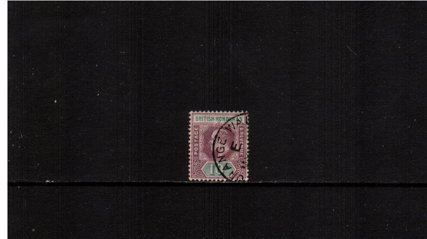 10c Dull Purple and Emerald-Green<br/>
A lovely bright and fresh stamp cancelled with part of a crisp CDS cancel. Pretty!
<br><b>XMX</b>