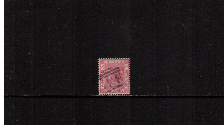 1d Rose-Red - Watermark Crown CA<br/>a bright and fresh fine used stamp.
<br><b>XMX</b>