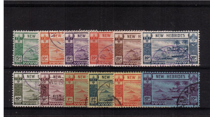 A superb fine used set of twelve each stamp cancelled with part of a matching CDS cancel. Stunning!<br><b>XPX</b>