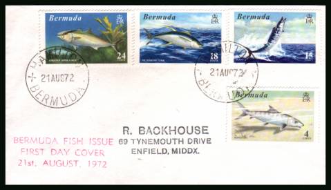 World Fishing Records<br/>A plain First Day Cover offered at the value of the used stamps alone. 
