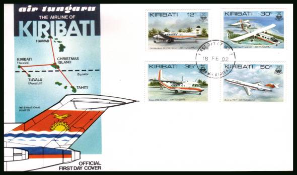 Inauguration of Air Tungaru Airline<br/>on an unaddressed official First Day Cover.