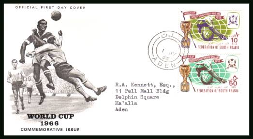 World Cup Football Championships - England<br/>on a neatly typed addressed illustrated First Day Cover